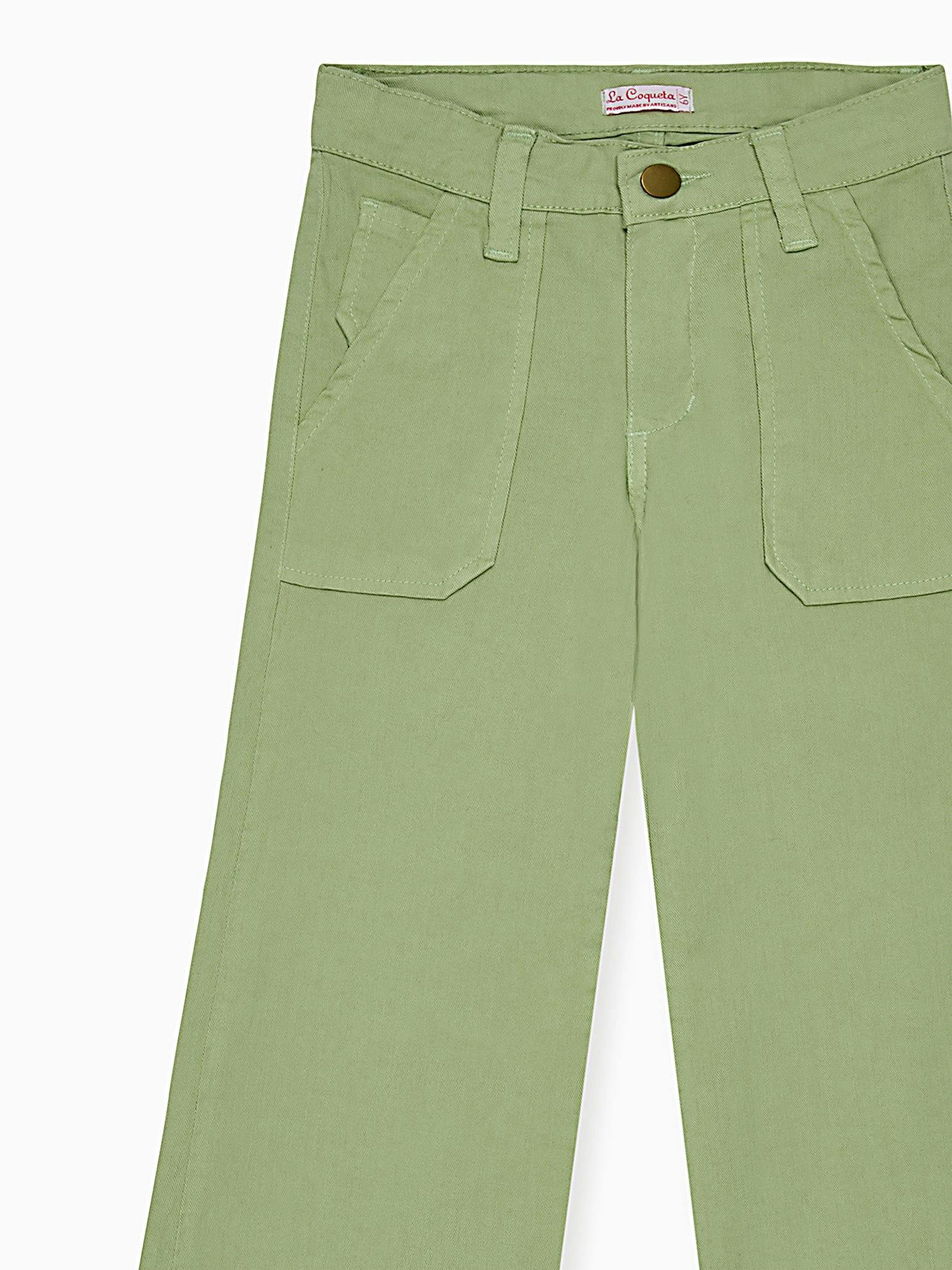 Green Enola Girl Wide Leg Jeans