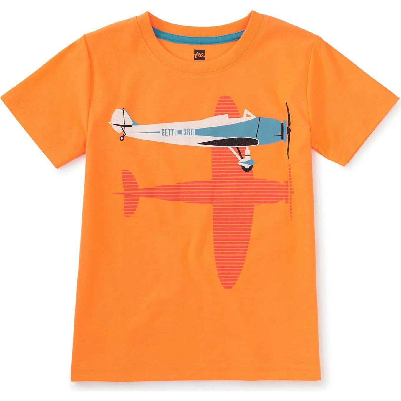 Stunt Plane Graphic Tee, Orange