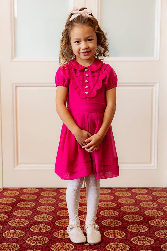 Mini Cassian Dress in Hot Pink