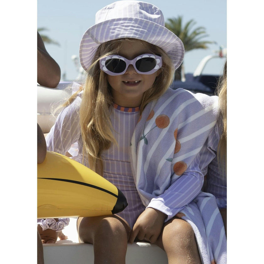 Lavander stripes bucket hat