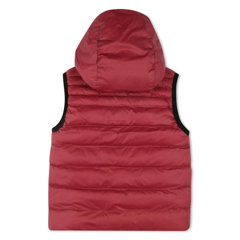 Red Reversible Logo Puffer Vest
