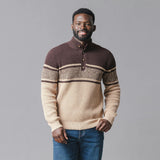 Organic Mock Neck Waffle Sweater