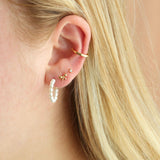 Freshwater Pearl Huggie Post Hoop Earrings