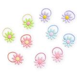 Button & Flower Hair Tie Set