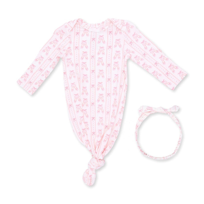 Ballet Shoes Ribbon Stripe - Knotted Gown and Knot Headband