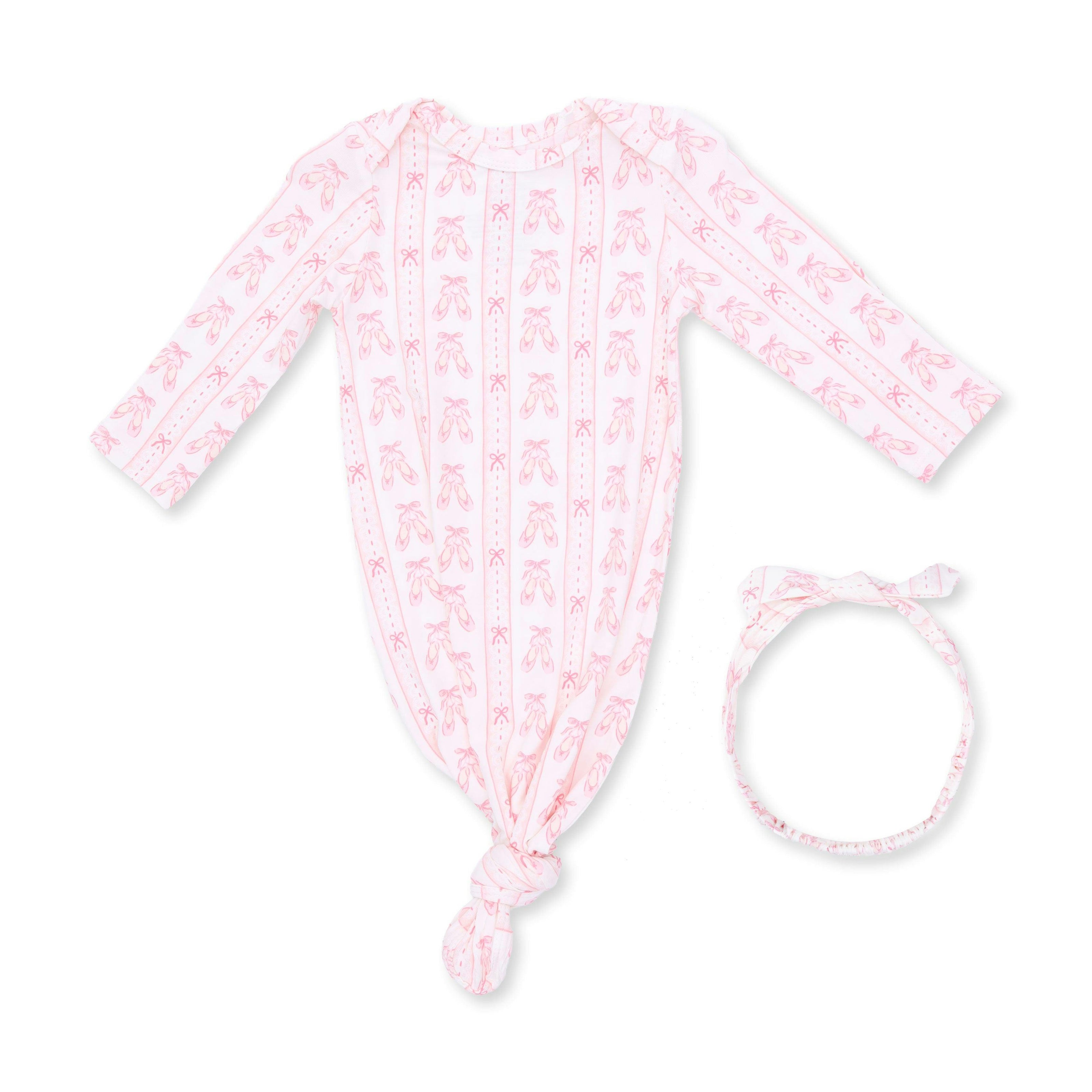 Ballet Shoes Ribbon Stripe - Knotted Gown and Knot Headband