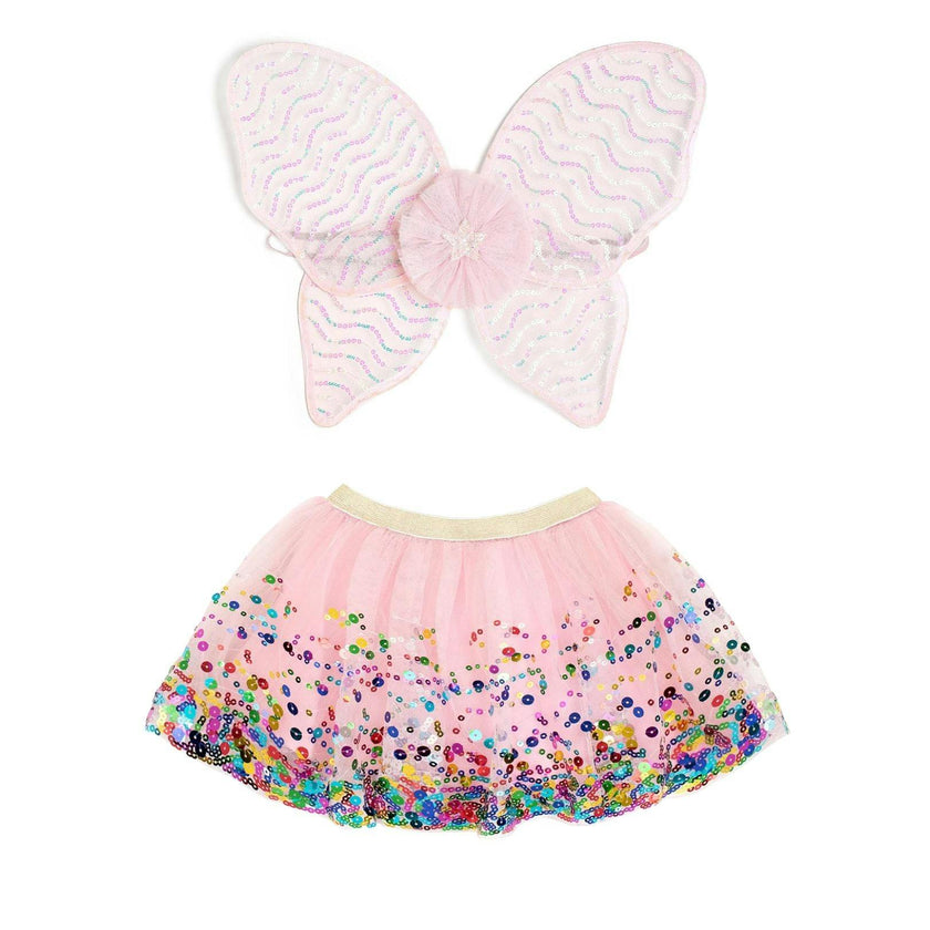 Shimmer Fairy Wing & Confetti Tutu Set