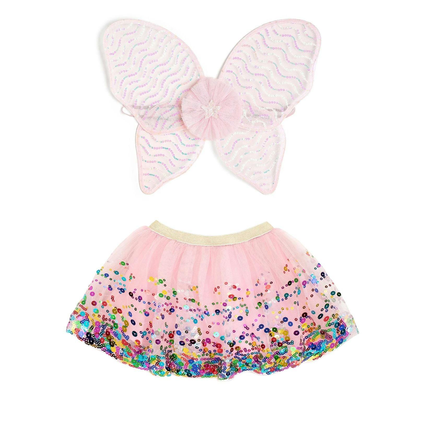 Shimmer Fairy Wing & Confetti Tutu Set
