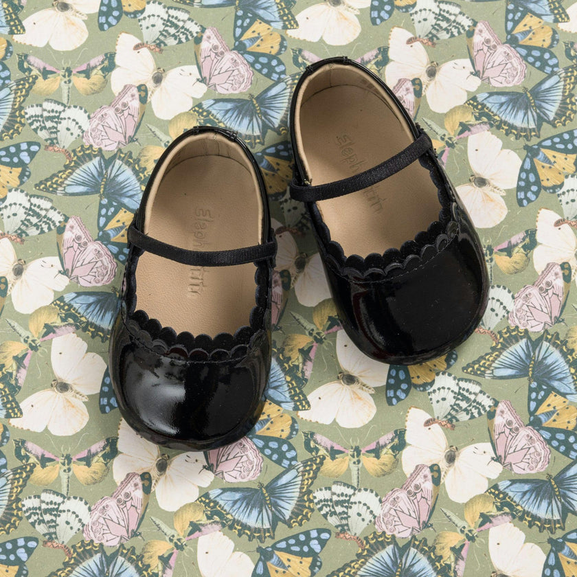 Ava Baby Ballet Flat | Black Patent Leather