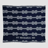 Custom Personalized Sustainable Knit Throw Blanket - Rope