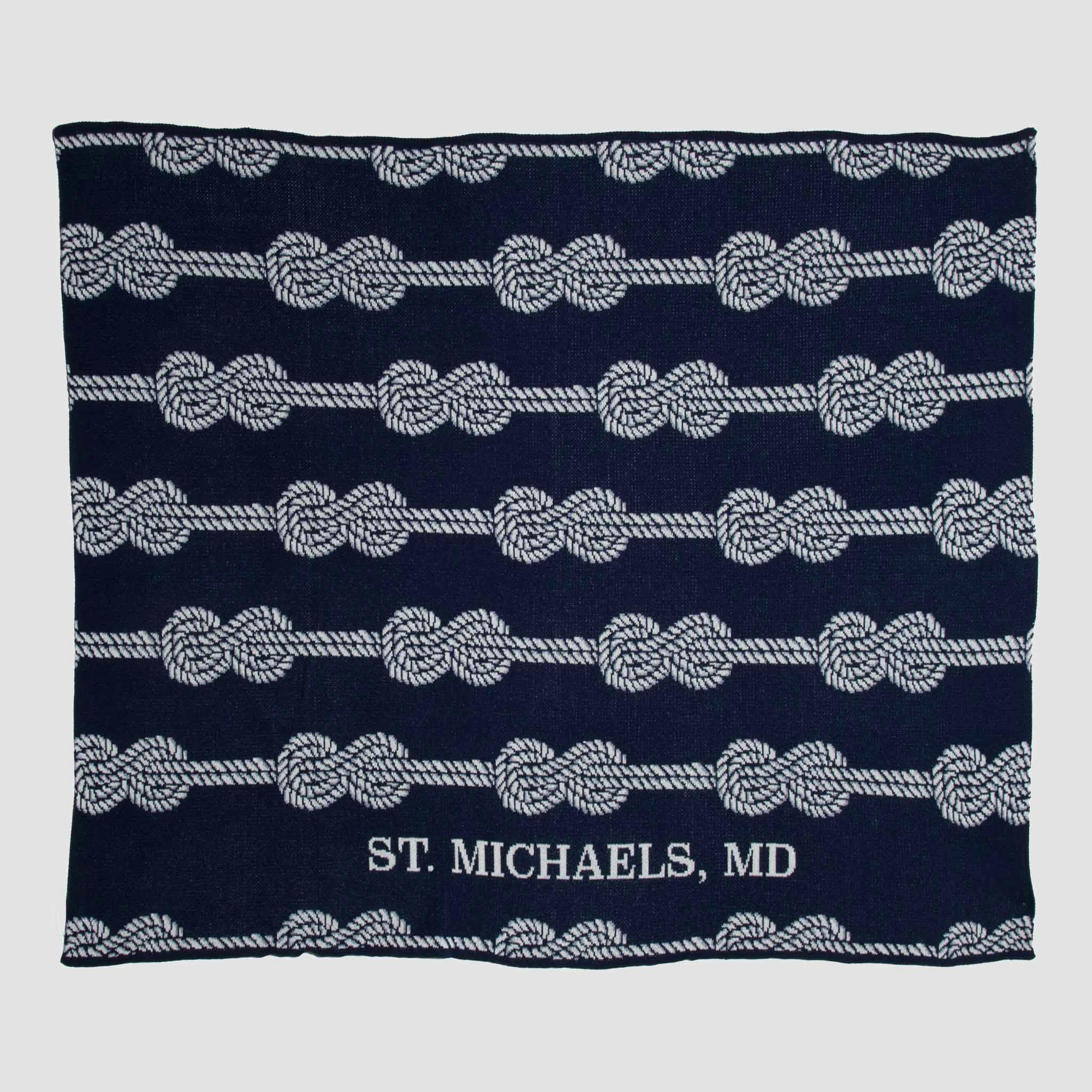 Custom Personalized Sustainable Knit Throw Blanket - Rope