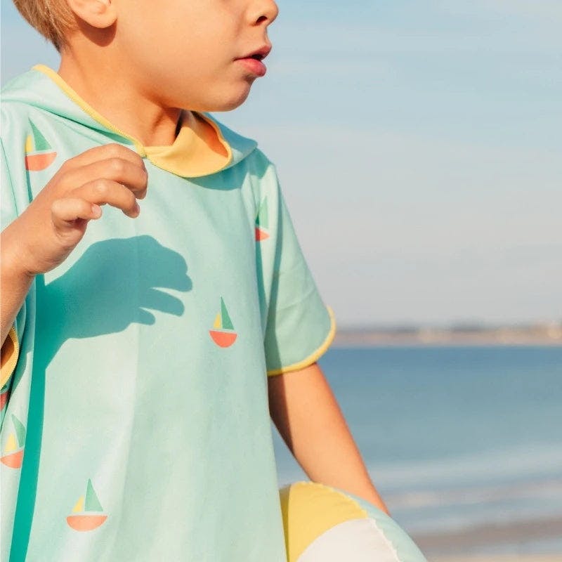 Quut Beach Poncho Banana Blue + Mini Ballo Banana Blue