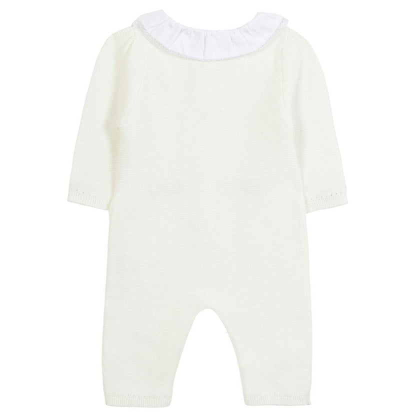 TARTINE ET CHOCOLAT Knit Floral Baby Jumpsuit