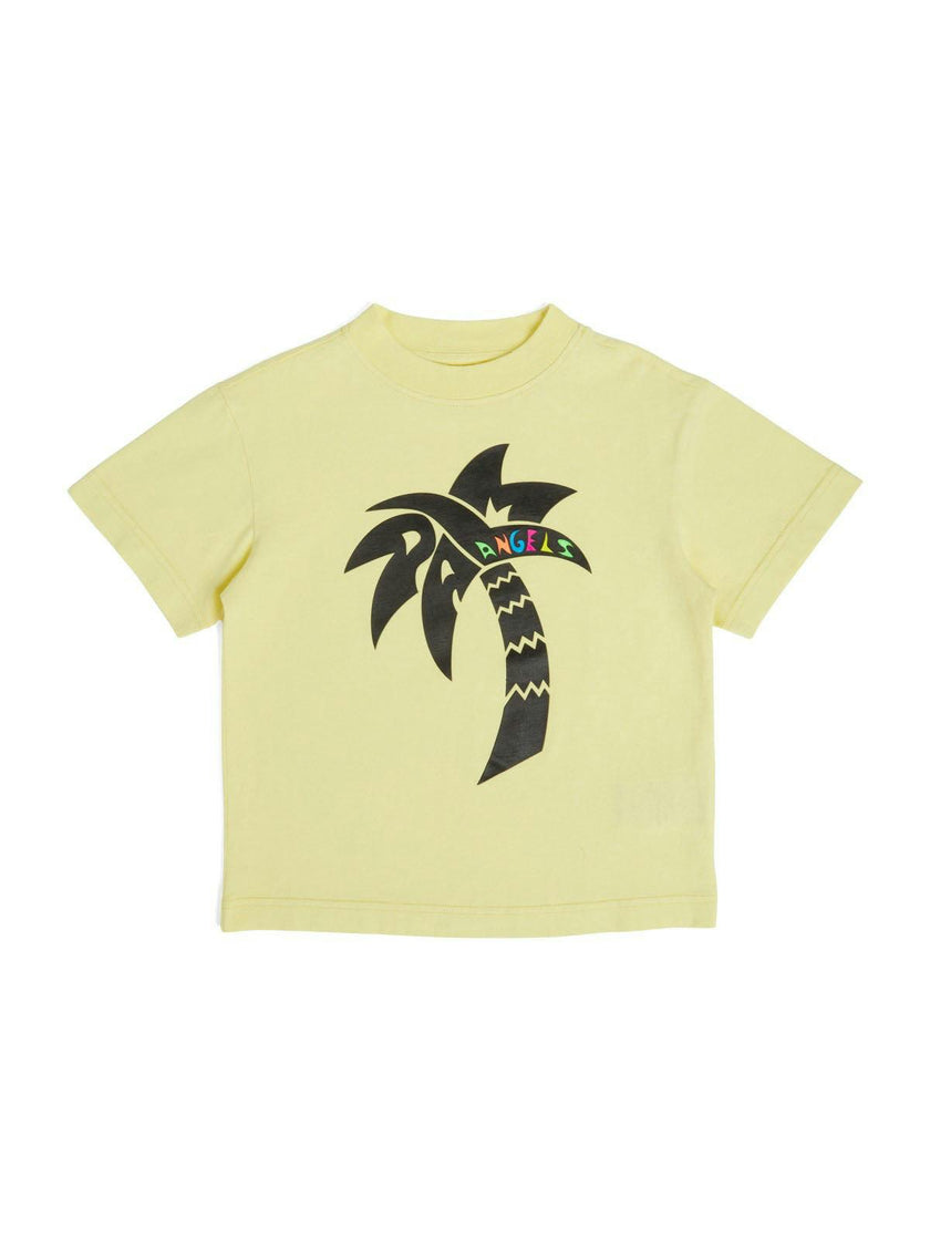Yellow Surf Palm-Print T-shirt