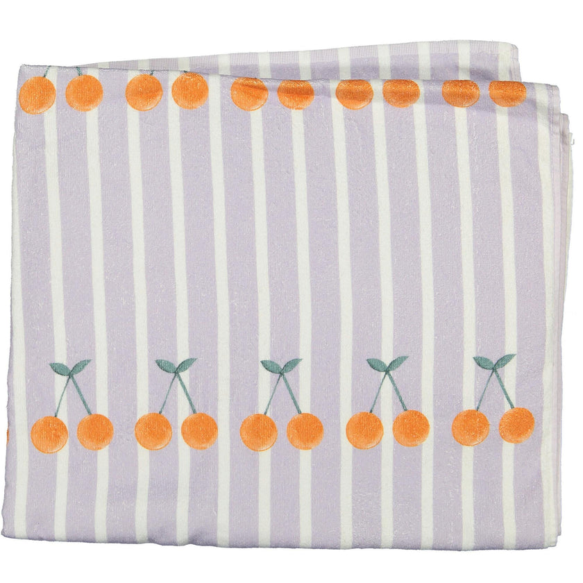 Lavander cherry large beach towel