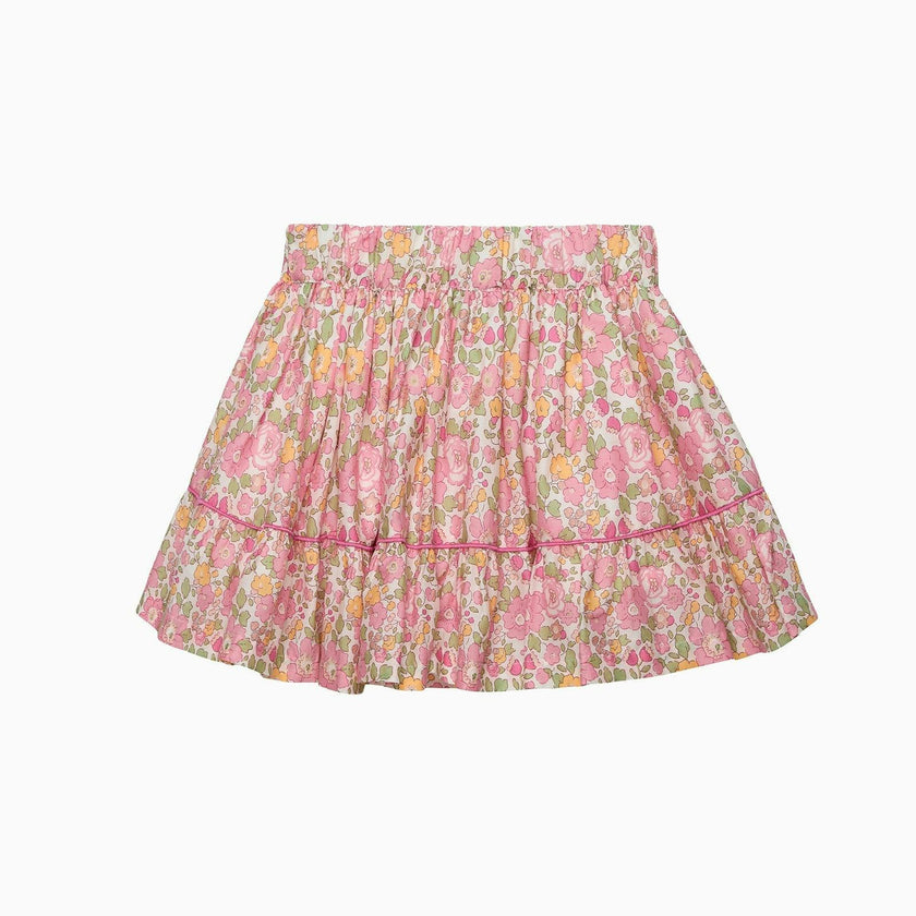 Betsy Bow Tiered Skirt in Peach Sparkle Betsy