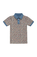 fall floral polo shirt