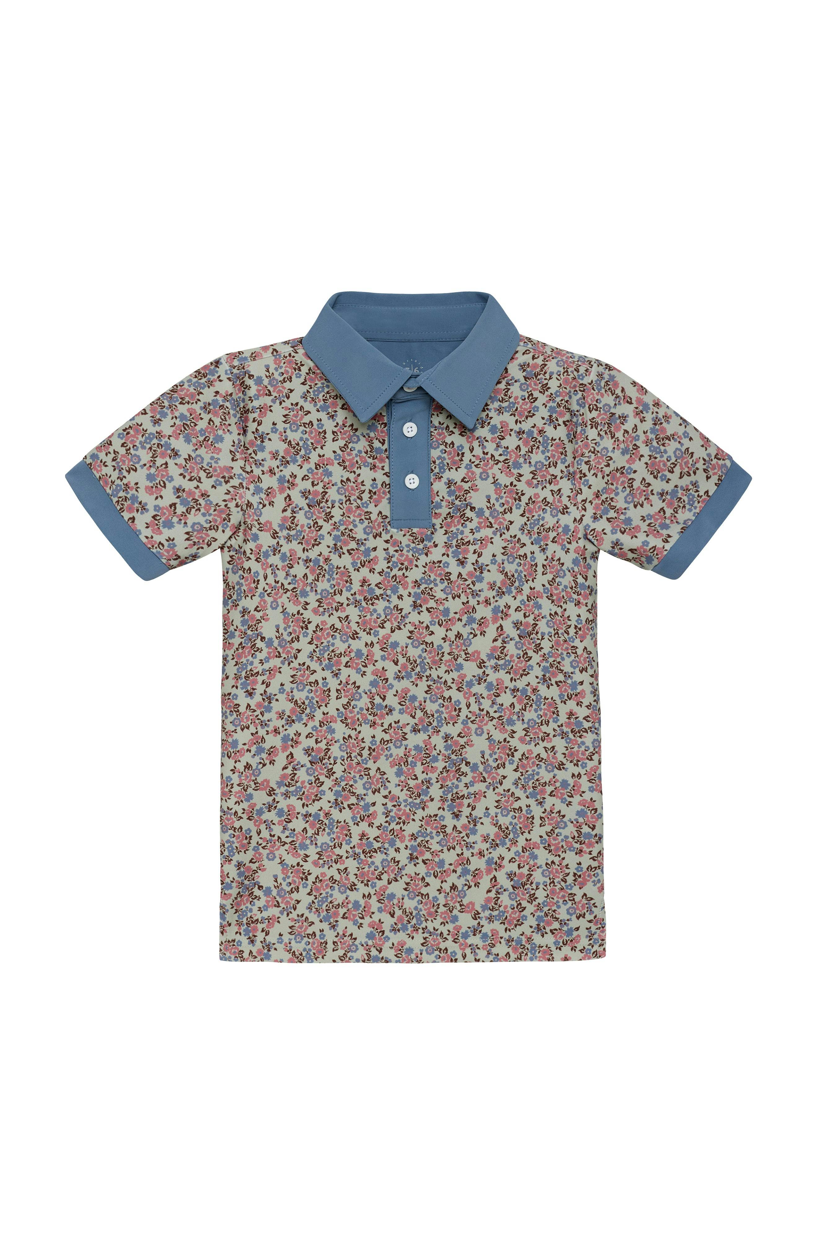 fall floral polo shirt