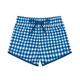 boys navy picnic gingham boardie