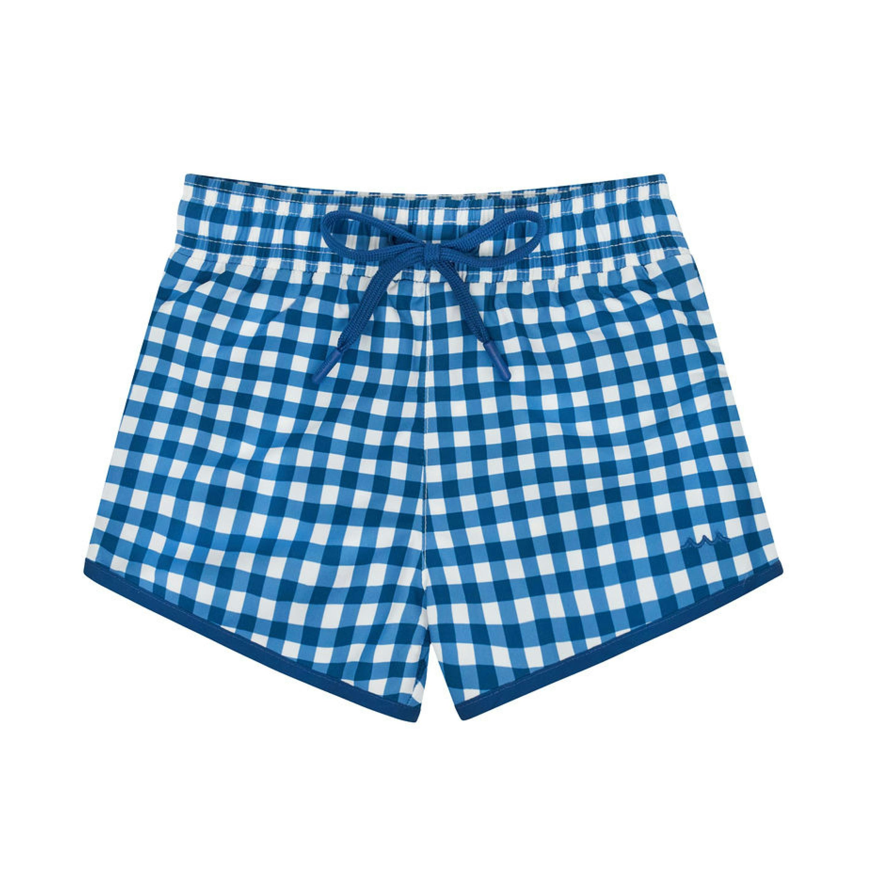 boys navy picnic gingham boardie