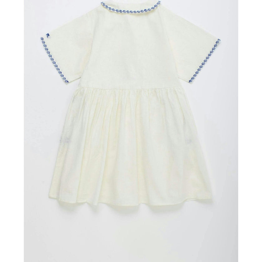 BARCOS EMBROIDERED DRESS BLUE