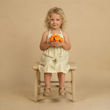 Organic Tie-Back Strap Dress - Dotty Gingham