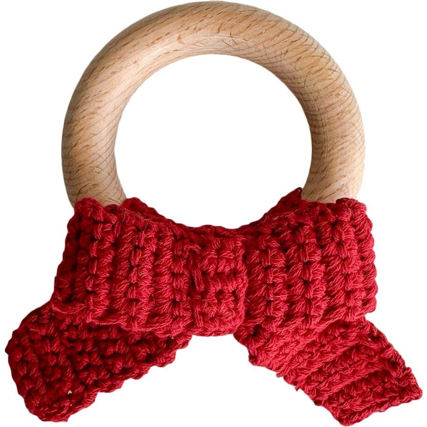 Cotton Crochet Teether Red Bow