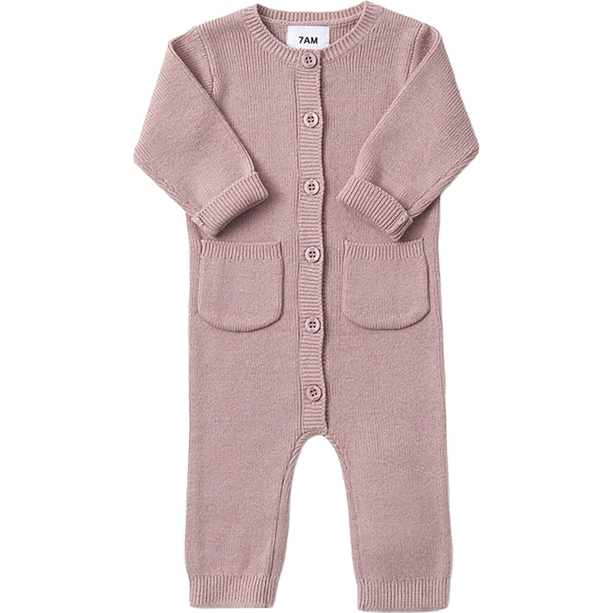 Chunky Ribbed Knit Round Neck Long Sleeve Fitted Romper
