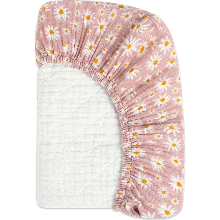 Organic Muslin Cotton Quilted Changing Pad Cover