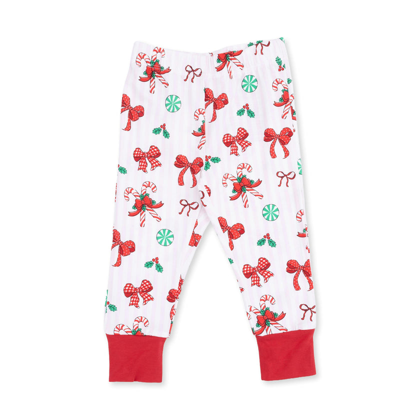 Bows & Candy Canes - Long Sleeve Loungewear Set