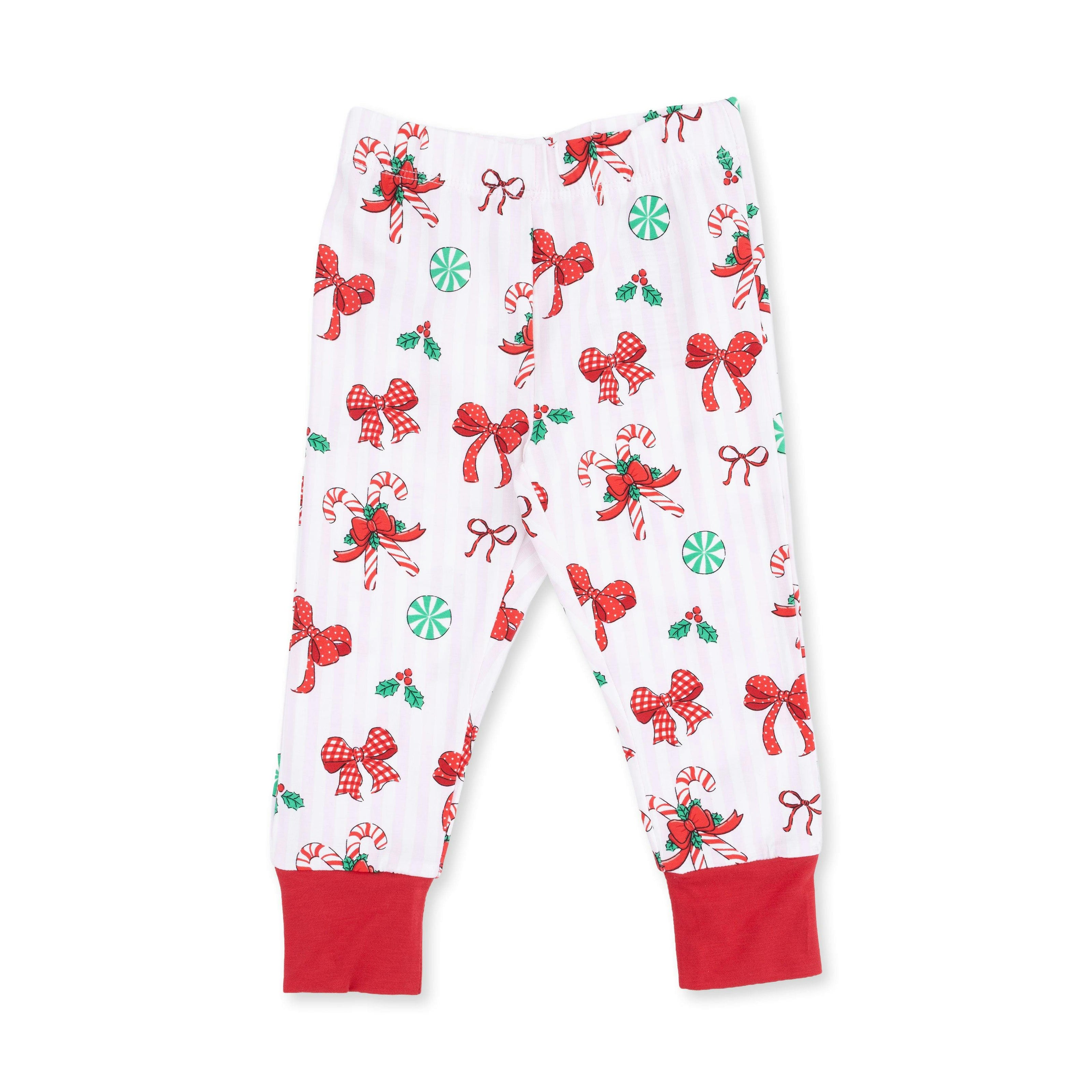 Bows & Candy Canes - Long Sleeve Loungewear Set