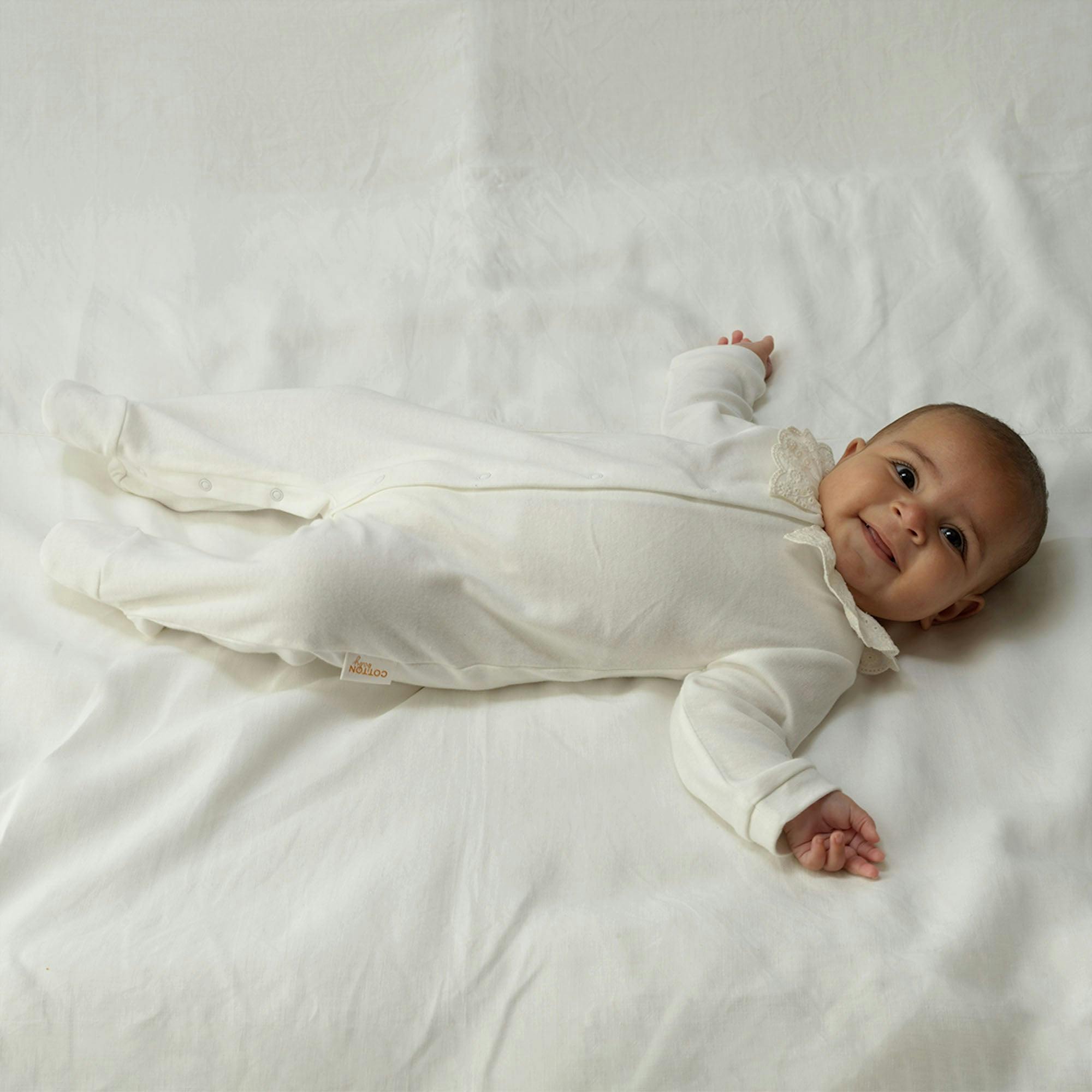 Broderie Collar Babygro