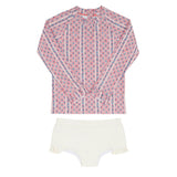 girls rosa vine rashguard set