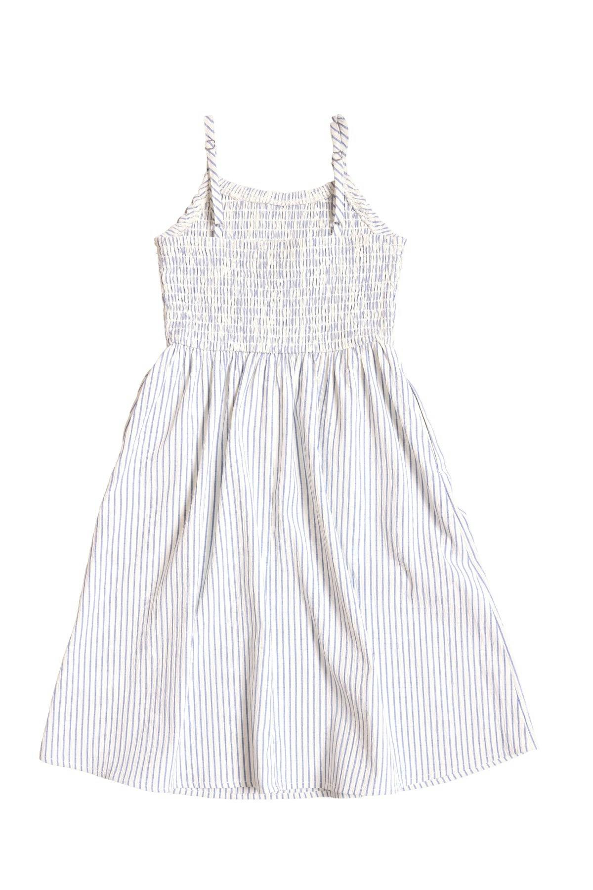 Mini Maxwell Dress in Blue & White Pinstripe