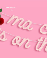 Ma Cherie Banner - 3D glitter banner