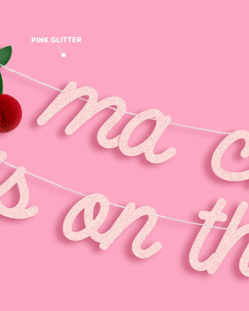 Ma Cherie Banner - 3D glitter banner