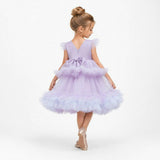 Lilac Fairy Twirl Sequin Tulle Birthday Dress for Girls