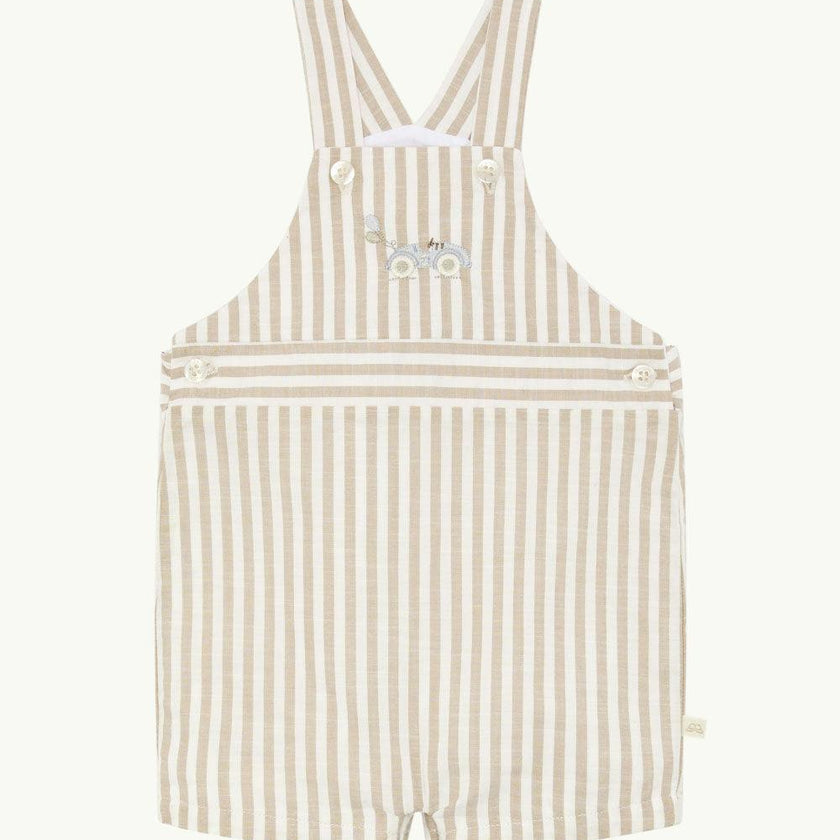 Alfie Stripe Race Car Baby Dungaree