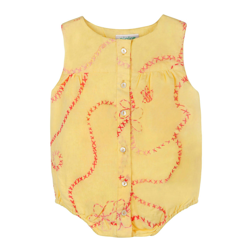 Yellow Color Jardin Romper