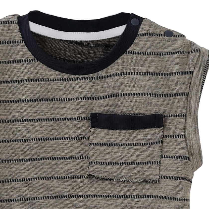 Gray Stripe Pocket Set