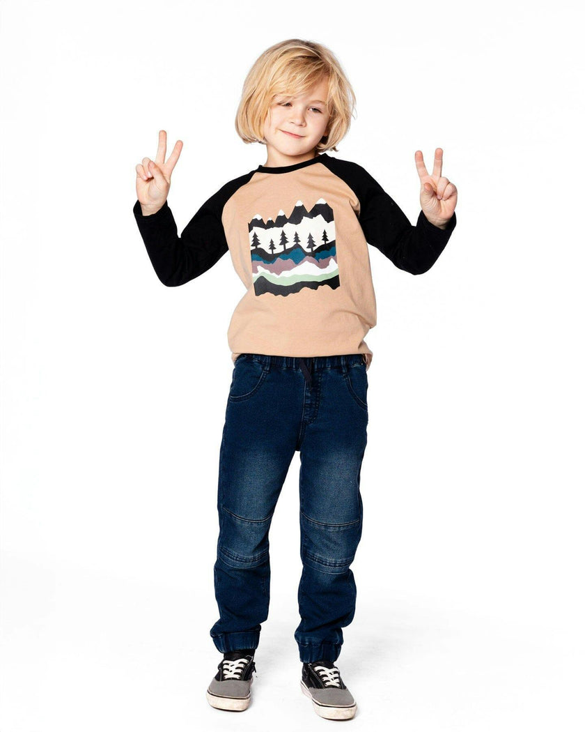 Long Raglan Sleeve Jersey Tee