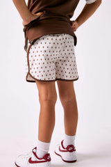 football retro super short with brown piping