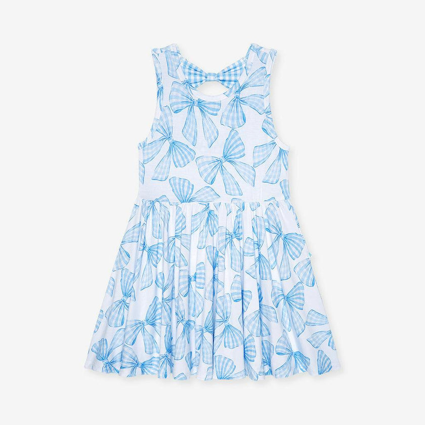 Edda Bow Back Twirl Dress