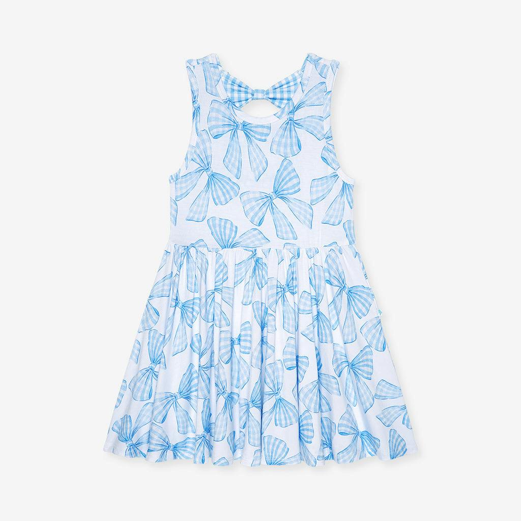 Edda Bow Back Twirl Dress