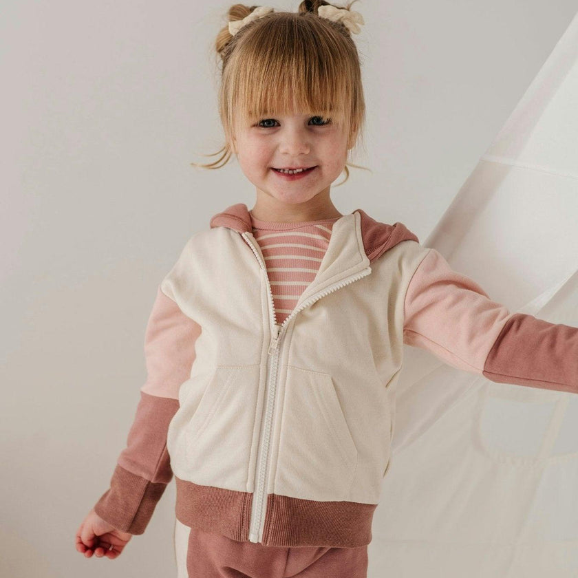 Girls Long Sleeve Track Set in Burlwood