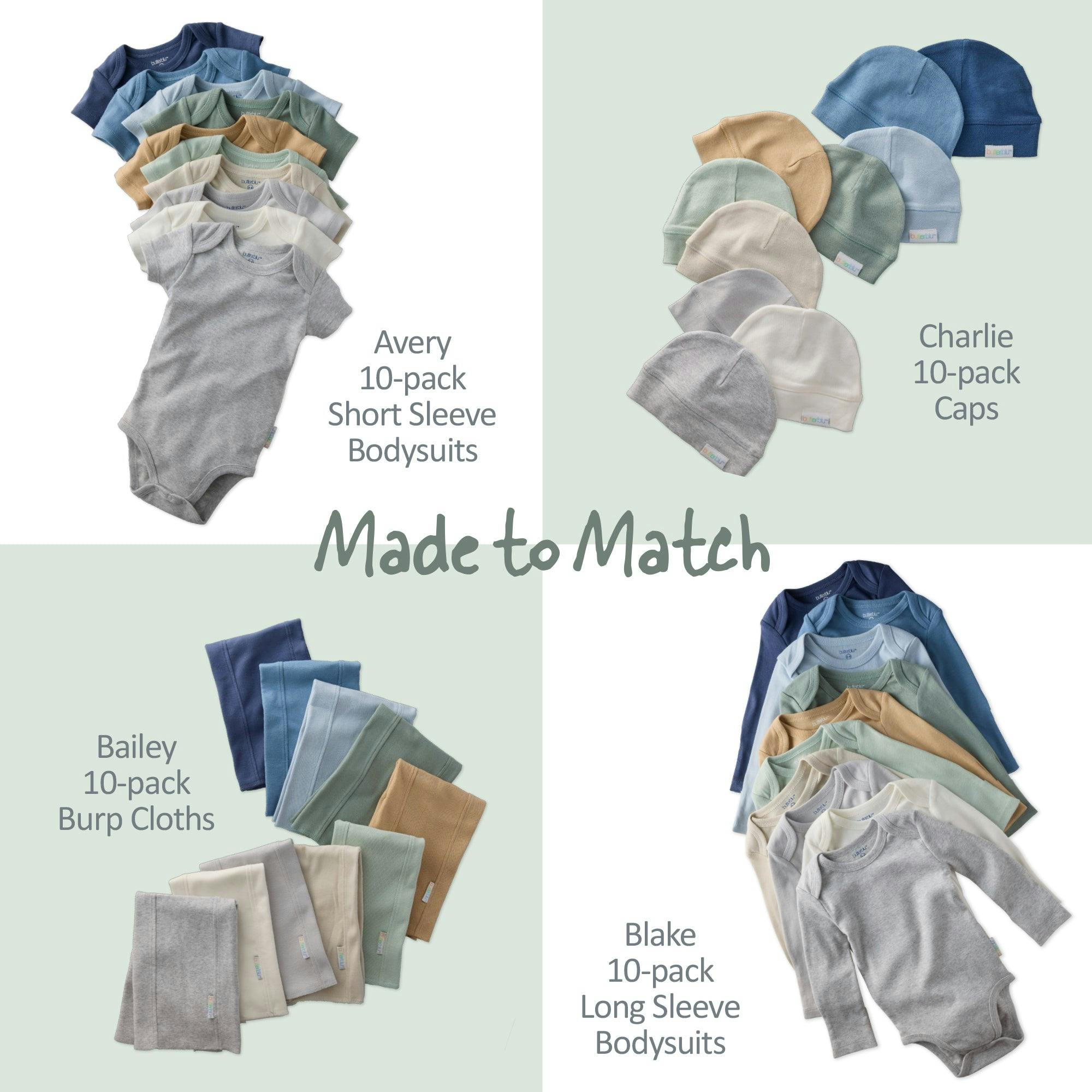 AVERY 10-Pack Short Sleeve Bodysuits