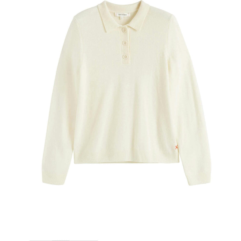 Wool Cashmere Polo Sweater