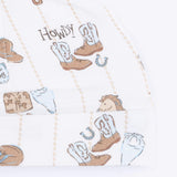 Cowboy Nursery - Lap Shoulder Gown & Beanie Hat