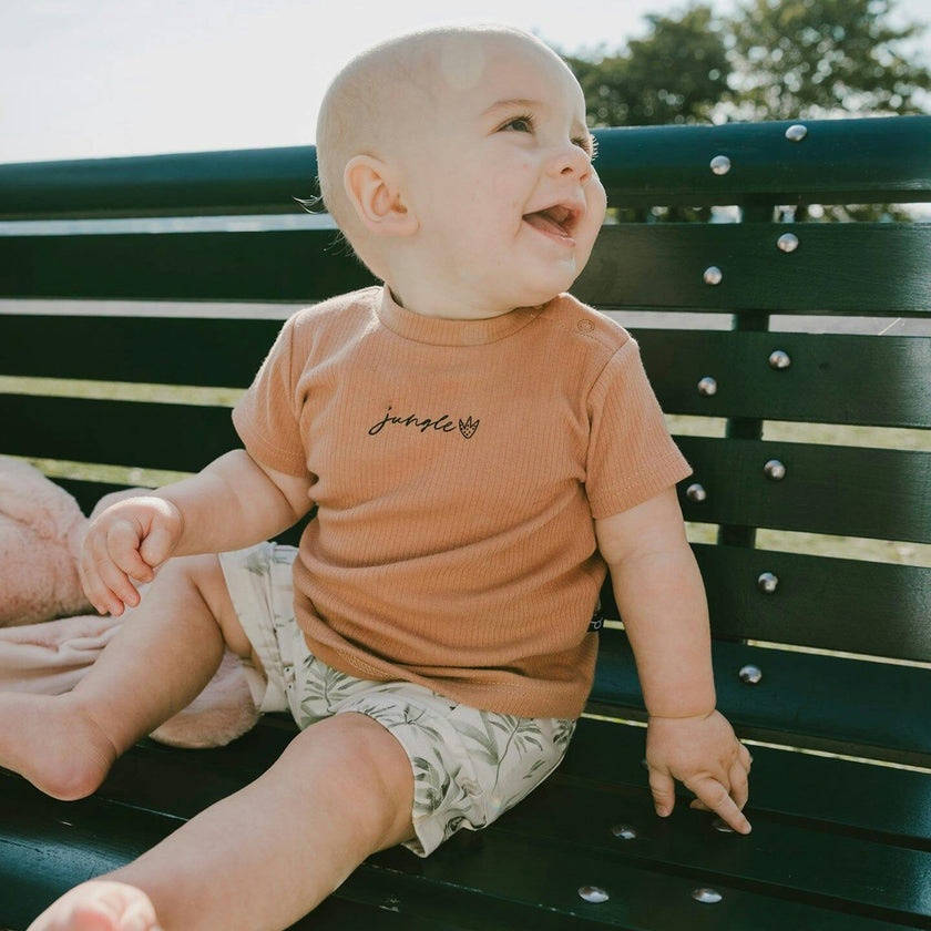 Cotton Rib Jersey T-Shirt And Organic Cotton Jersey Short Set