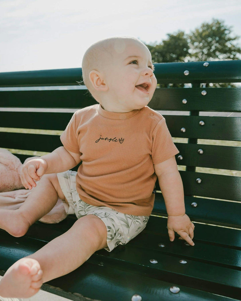 Cotton Rib Jersey T-Shirt And Organic Cotton Jersey Short Set